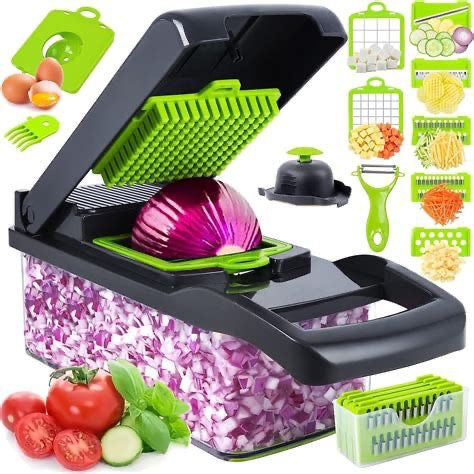 🥗 14-in-1 Multifunction Vegetable Chopper – Slice, Dice